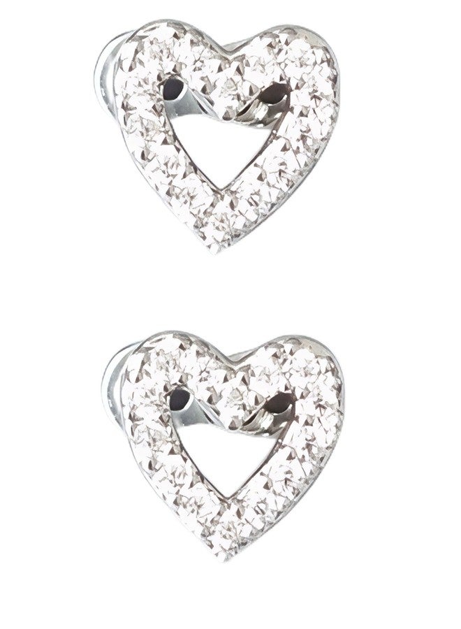 TKWXE Dermal Top Heart-Shaped with Clear CZ and Titanium F136 Dermal Piercing Jewelry Base, 2 Pack - Image 1